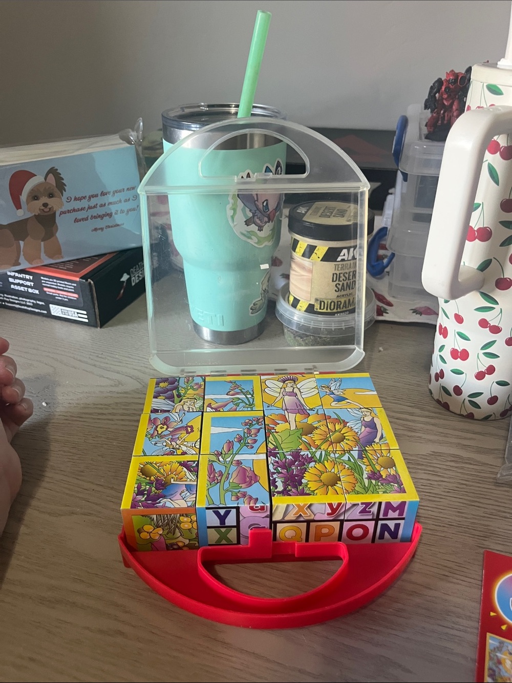 1980/1990s Vintage Six Sided Cube puzzle with Plastic carrying case